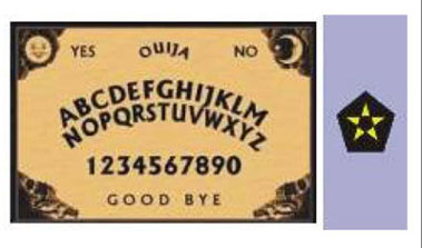 Dollhouse Miniature OUIJA BOARD AND PUCK